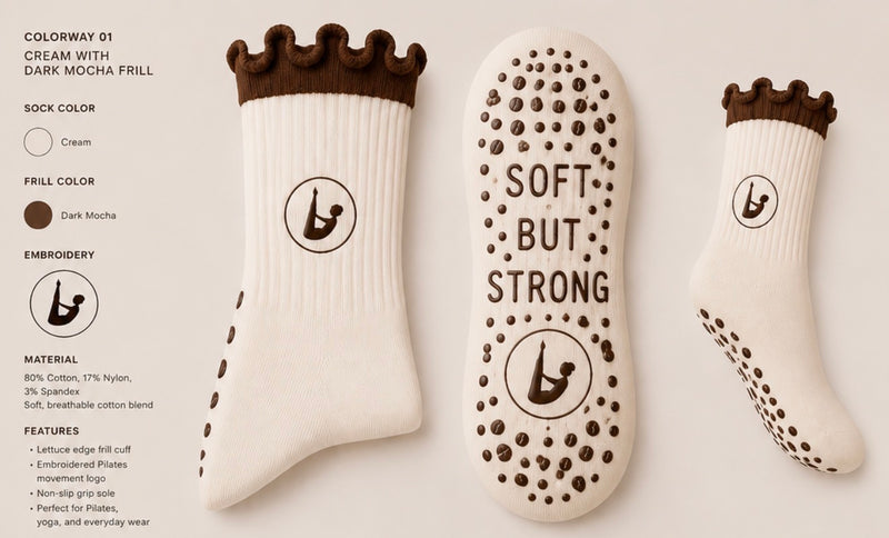 Soft But Strong - Non-Slip Grip Socks for Pilates & Studio Comfort
